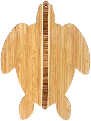Totally Bamboo Sea Turtle Shaped Cutting Board and Charcuterie Se...