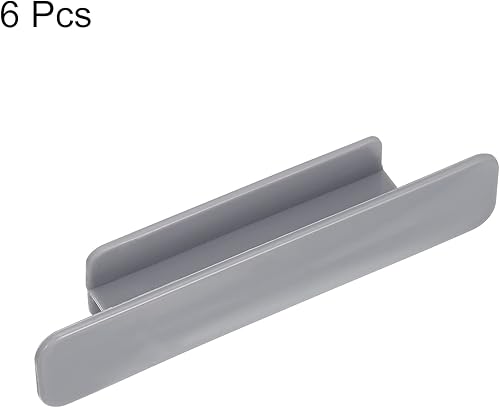 Miniatura 3 de uxcell 6 manijas autoadhesivas, de plástico gris, manijas instantáneas de cajón para baño, armario, armario, aparador, ventana (4.33 pulgadas de