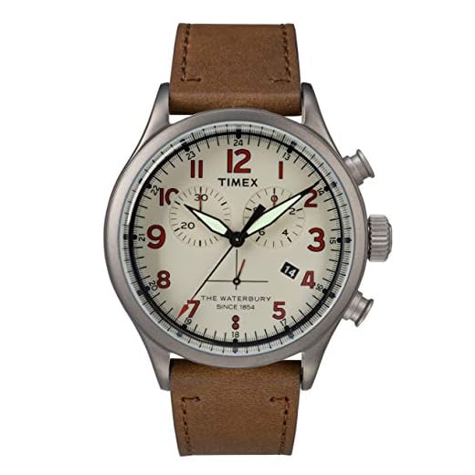 Timex Reloj Cronógrafo para Hombre de Cuarzo con Correa en Cuero TW2R38300