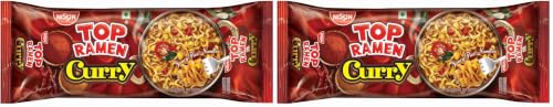 Image of Top Ramen Instant Noodles Curry Veg 280g | Flavorful Curry Veg Noodles, Quick Spicy Meal, Perfect for Veggie Lovers, 280 gm (Pack of 2)