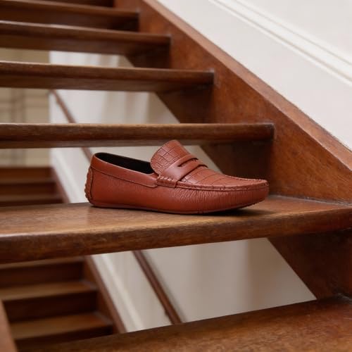 Image of AJANTA Men's Slip-on PVC Loafer | Water Proof & Rain Shoes | Anti Skid Outsole for Firm Grip | Lightweight & Comfortable Formal Moccasins for Office & Party
