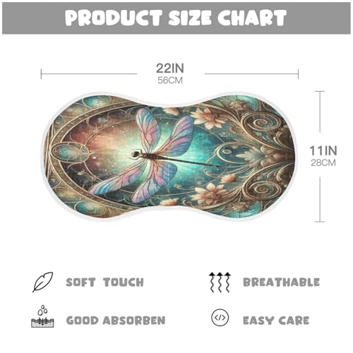 Dragonfly Turquoise Baby Burp Cloths Absorbent Muslin Burp Cloths Soft Burp Cloth Burp Rags Cotton Burp Clothes for Unisex Boy Newborn Girl 1 Pack 22x11 Inches2