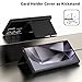 KJSK for Samsung Galaxy S24 Ultra Wallet Case,Built-in Card Holder and Mirrors,Military Grade Shockproof Case for Galaxy S24 Ultra 6.8“ Black