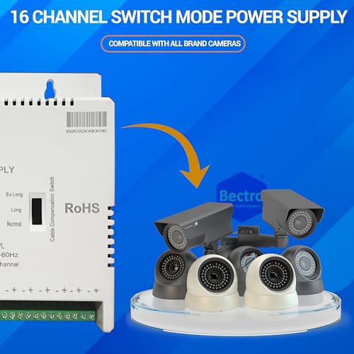 Image of Power Supply AC Adaptor SMPS for LED Strip CCTV Power Adaptor (16 CH)