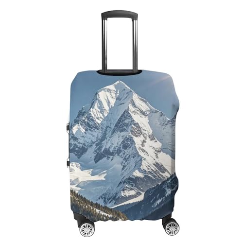 Spectacular Snowy Mountains Printed Luggage Cover Protector, Fits 18-32 Inch Luggage4