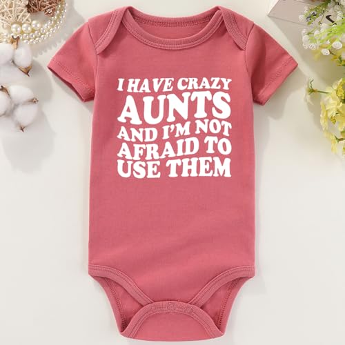 I Have Crazy Aunts Best Auntie funny infant outfits boy girl Aunties Bestie Baby Clothes Girl newborn Bodysuits2