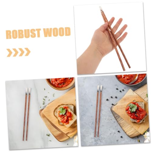 TOGEVAL 2組 木製箸膳 滑り止め加工 耐熱 再利用可能 家用 レストラン向け おしゃれで丈夫な無塗装食器用箸