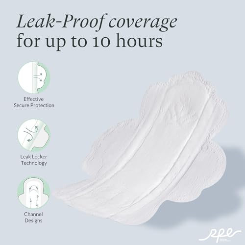 Rpe Life 100% Organic Pads For Women, Ultra Thin Feminine Pads With Wings, Unscented Period Pads, Regular Absorbency Sanitary Pads thumb #3