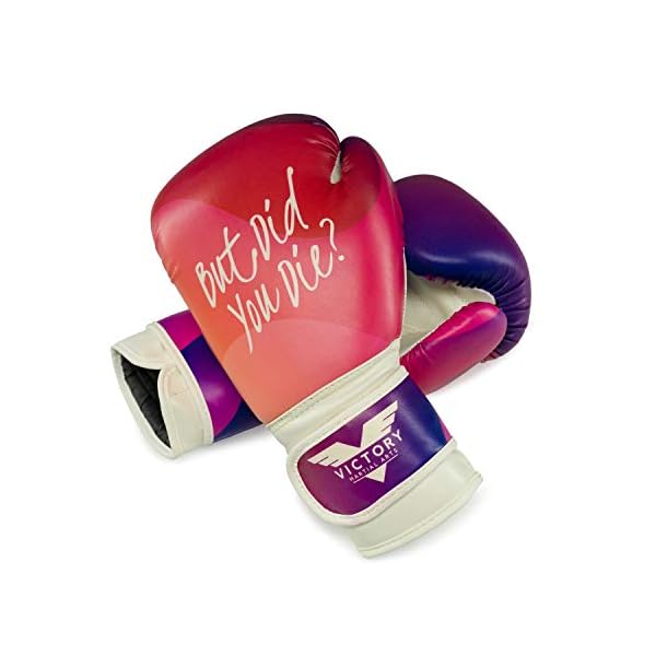 Victory-Martial-Arts-Womens-Cardio-Kickboxing-Boxing-GlovesPunching-Bag-Gloves Women's Cardio Kickboxing Boxing Gloves/Punching Bag Gloves (12 oz, But Did You Die)