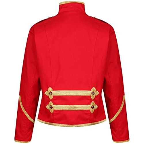 Darkrock Military Drummer Jacket Black Parade Jacket Goth Punk Style Red & Gold Jacket/Gold Jacket2