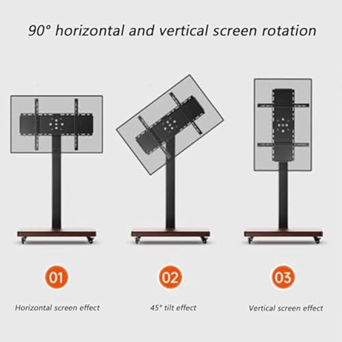 Soporte móvil para TV de piso con ruedas para pantallas LED de 32-70 pulgadas miniatura 6