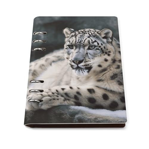 Cuaderno de hojas sueltas A5 recargable de 6 anillas libreta de piel sintética para diario
