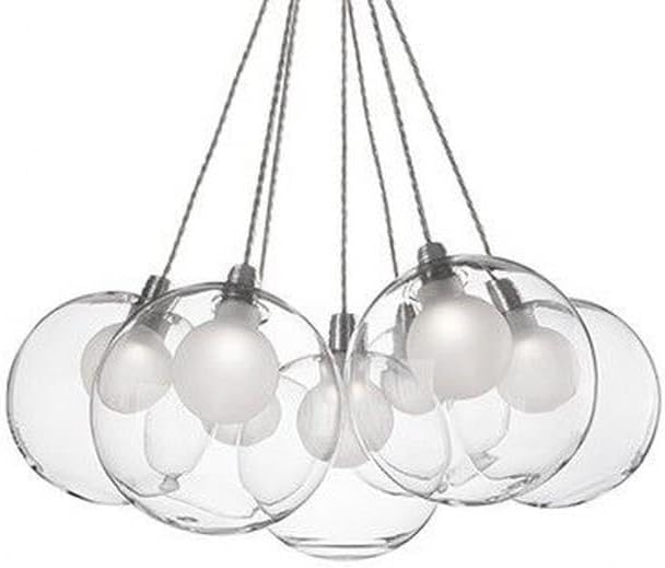 Kuzco Lighting Bolla 17" Chandelier | Chrome Finish | Clear Glass Diffuser | Modern LED Ceiling Light | Made of Steel and Glass | 16.5" D x 18" H | CH3117