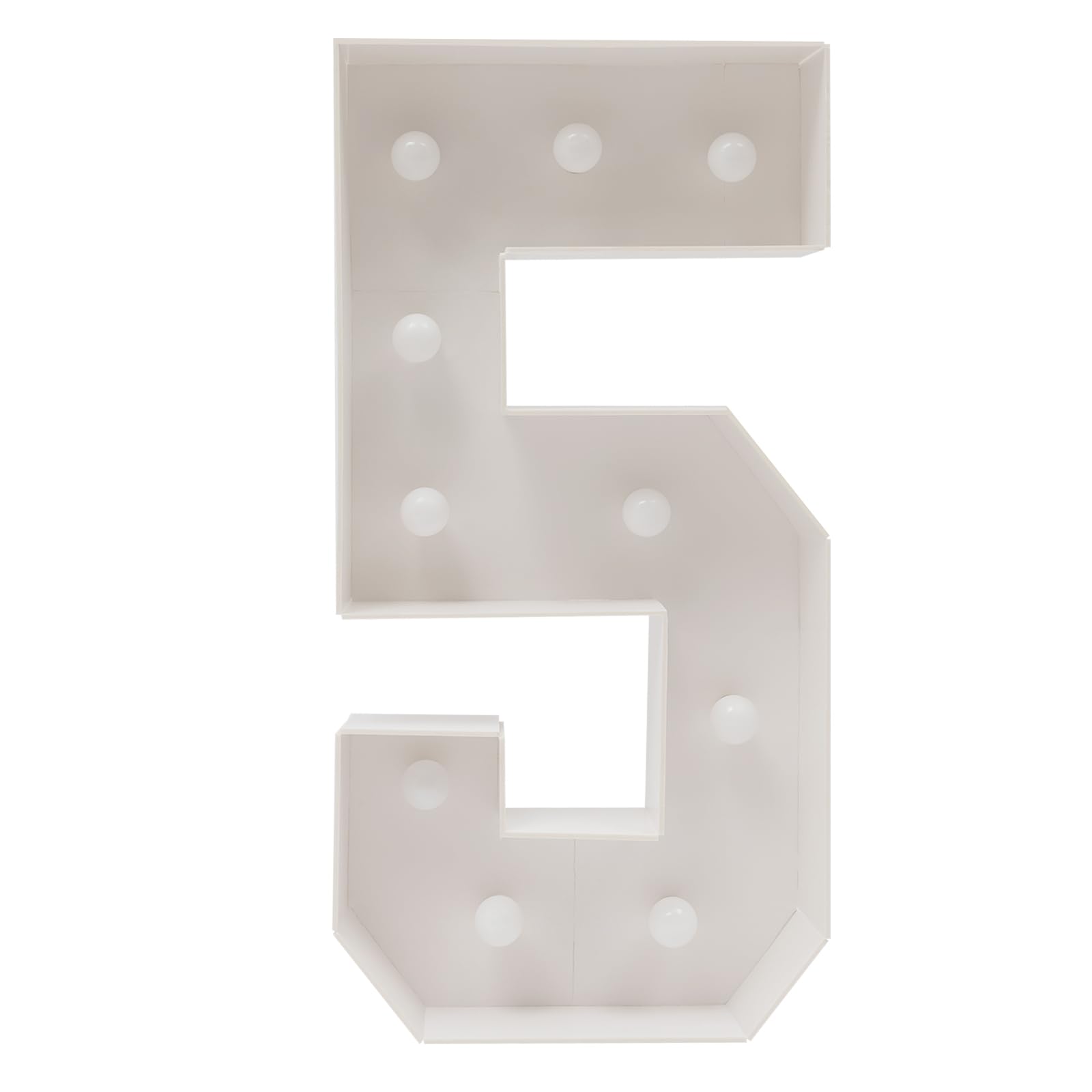 Numero Luce 3d 100cm Numero 50 LED Illuminato 100cm - Decorazione Compleanno E Anniversari, Luci 3D Batteria Decorazione Compleanno 3d