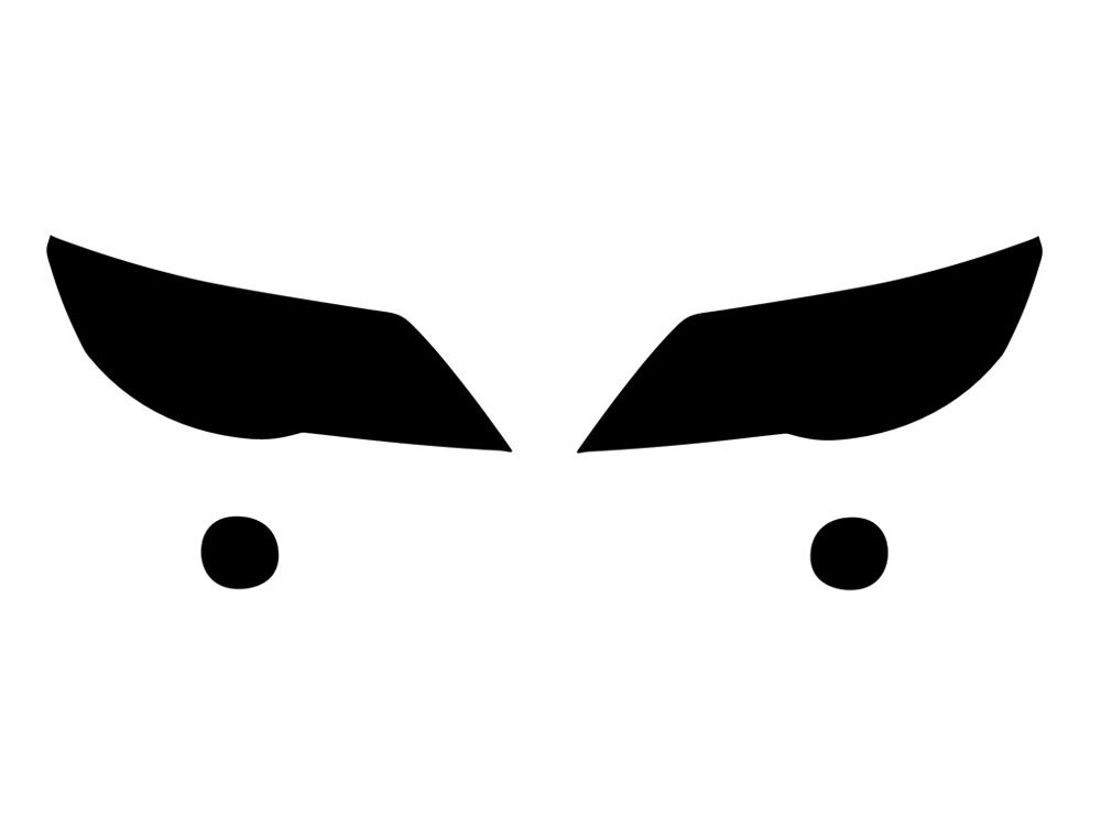 Rvinyl Headlight Tint Covers Compatible with Volkswagen CC 2009-2012 - Blackout Smoke