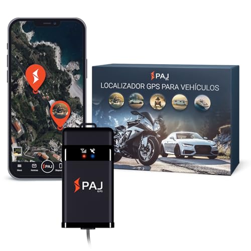 PAJ Vehicle Finder 2.0 - Localizador GPS para Coche, Moto y Otros Vehículos - Conexión Directa a Batería - Seguimiento en Directo, Historial de Rutas y Alarmas (4G - Cable conexión 1.5m)