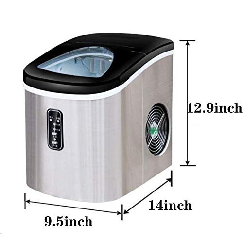 MHGD Eismaschine für Ihr Zuhause, elektrische Mini-Eiswürfelmaschine, Eiswürfelmaschine 2 l Tank 2 Würfelgrößen LED… – Bild 8