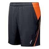 ASICS Men's 2-n-1 Shorts, Steel/Shock, XX-Large