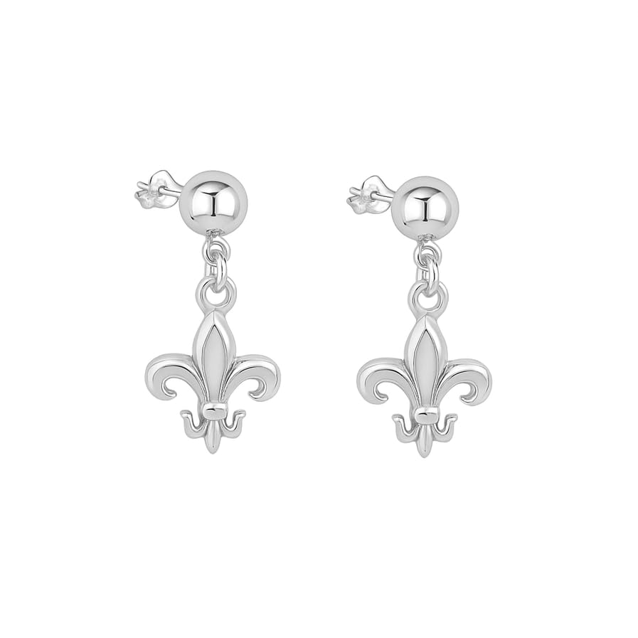 Boucles d'oreilles argent 925 fleur de lys pour le quotidien