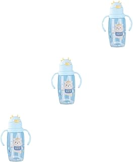 ibasenice 3 Peças Copo Com Canudinho Copo Brilhante Para Crianças Garrafas De Água Portátil Garrafa De Água Esportiva Infantil Copo Para Beber Copo Com Canudinho Com Garrafa De Canudo Para