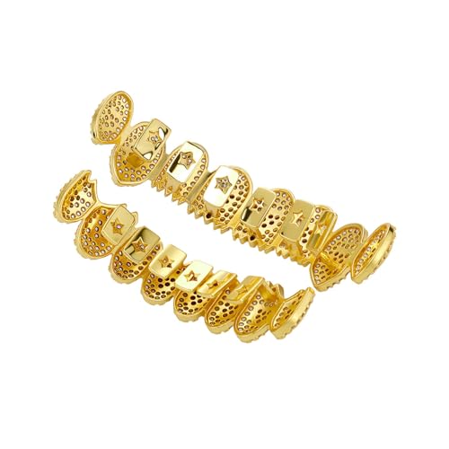Grillz con colmillos de tiburón microincrustados y ajuste unisex 3