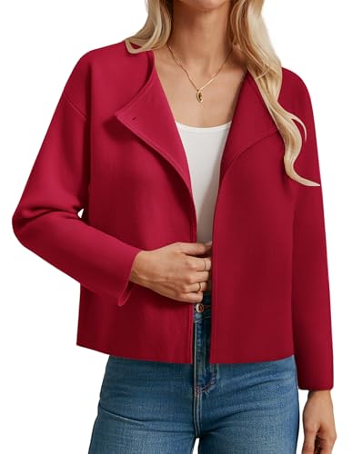GRACE KARIN Damen Elegant Blazer Einfarbige Oversized Langarm Cardigan...