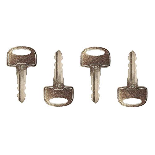 Notonparts 105-1790 701 4Pcs Ignition Switch Keys for Ditch Witch Trencher and Directional Drills 410SX AT60 FX50 FX60 JT9 JT20 JT60 MR90 RT45 RT80