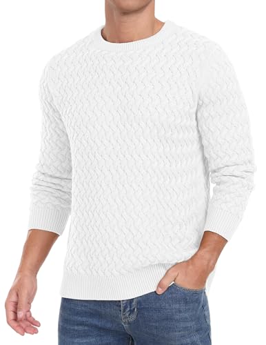 Sailwind Men's Crewneck Cable Knit Sweaters Long Sleeve Casual Twist Patterned Pullover Sweater2