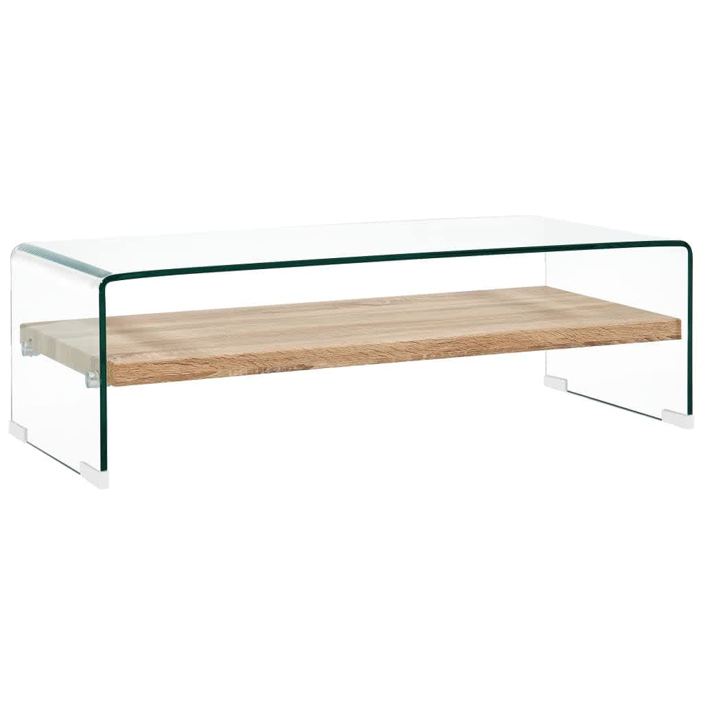 Przezroczysty stolik kawowy 98 × 45 × 31 cm szkło hartowane stolik kawowy stolik kawowy stolik kawowy stolik kawowy stolik do salonu sofa stolik