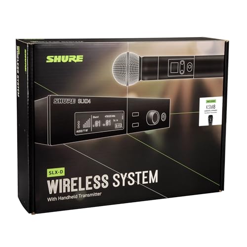 Image of Shure Wireless Microphone System with KSM8 Handheld Vocal Mic, SLXD24 /K8B-J52