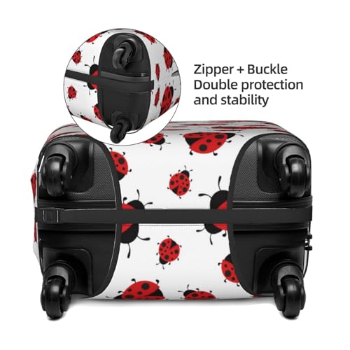 Cute Ladybirds Luggage Cover Anti Scratch Dirt Waterproof Elastic Travel Luggage Cover Protector Suitcase Cover for Suitcase Tsa Approved Fit 18-32 Inch Luggage4