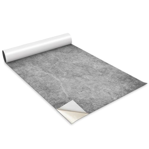 Papel pintado hormigón oscurecido autoadhesivo Wallfluent de 100x50 cm para decorar muebles de salón 2