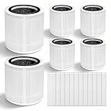 6 Pcs Replacement Filter Compatible with AromaRoom AP103 Air Purifier, with 12 Pcs Filter Cotton, 3-in-1 H13 True Activated Carbon Filter for Home Bedroom Office, High Efficiency Air Cleaner