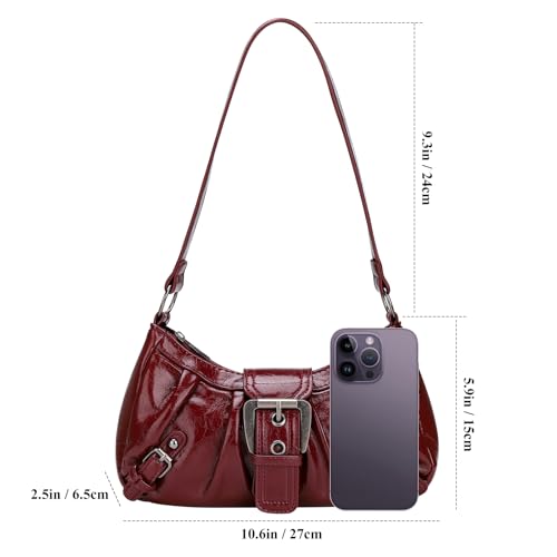 Bolso de hombro mujer tipo clutch con asa y cierre miniatura 4