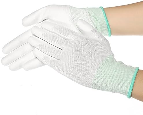 FEVERWORKMYTEC 1 Pair Anti Static Gloves Electronic Working Gloves PU Coated Palm Coated Finger Protection