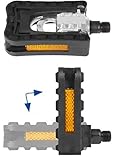 País de origen: Alemania. P4B Negro/Plata Plegable Pedal de Aluminio/plástico HT F2, Plata/Negro, One Size