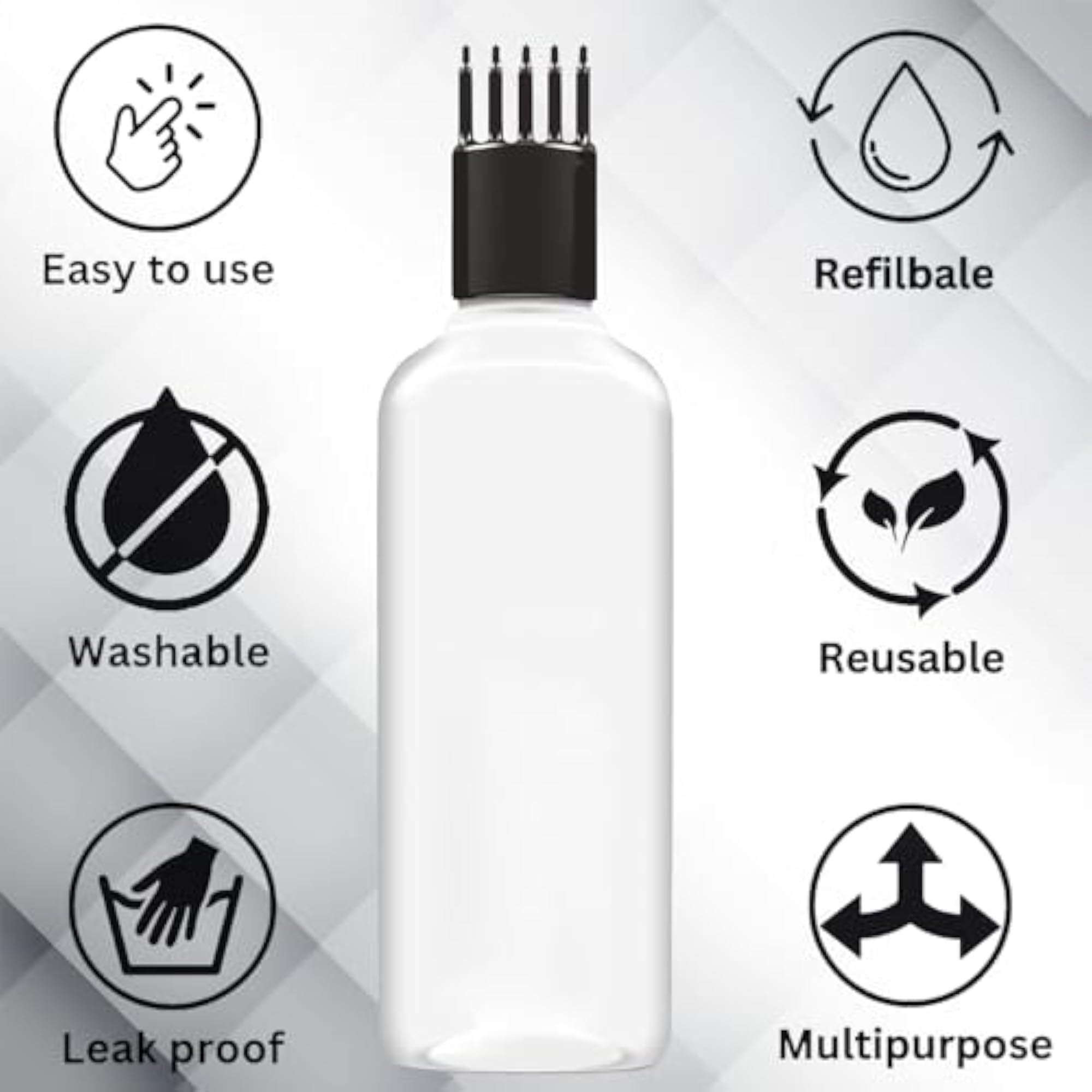 Hair Root Comb Applicator Bottle for Hair Oil
