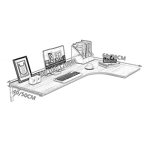 Bureau d'écriture rabattable et table pliante à double abattant mural - 6