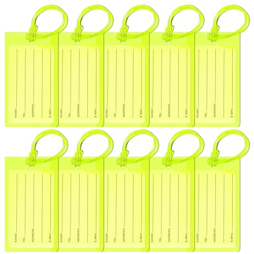 10 Pack Luggage Tags for Suitcases, Airplane Travel Essentials