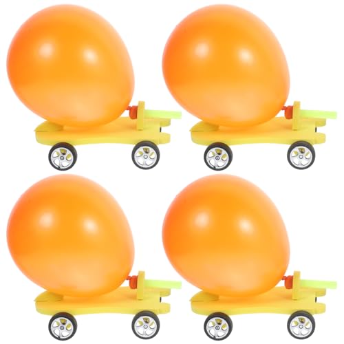 BESPORTBLE 4 Sets Recoil Plaything DIY Balloon Powered Car Aerodynamic Design for Science Fun Hands Learning Material for School and Playtime Random Color - Image 9