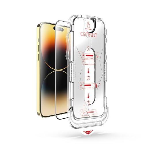 Image of Tempered Glass for iPhone 14 Pro Tempered Glass Screen Protector with (Easy Installation Kit) Anti Scratch, Bubble Free