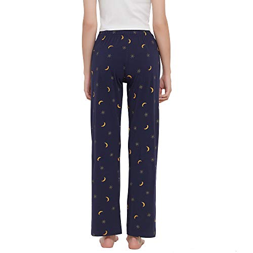 Heartnice Soft Pajama Pants For Women, Print Sleep Pants Lightweight Lounge Sleep Pj Bottoms(Pack Of 1)（A-Navy-Nebula, M） #TOP2