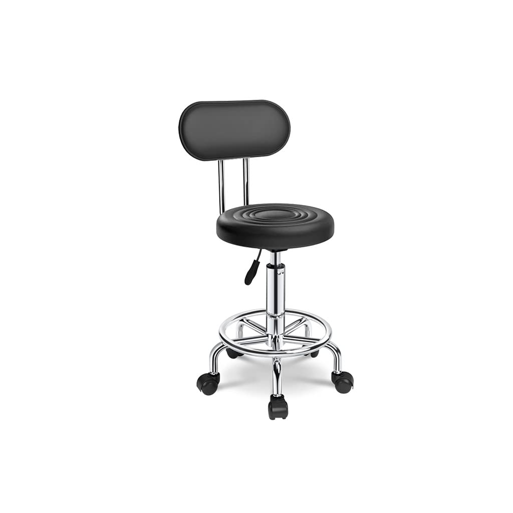 Chaise de bar pivotante à dossier rond et hauteur réglable moderne