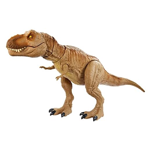 Jurassic World Camp Cretaceous Epic Roarin’ Tyrannosaurus Rex Large Action Figure, Primal Attack Feature, Sound, Realistic Shaking, Movable Joints; Ages 4 Years & Up ​