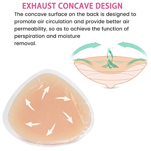 Vollence Self Adhesive Triangle Silicone Breast Forms Fake Boobs Mastectomy Prosthesis Crossdresser Transgender4