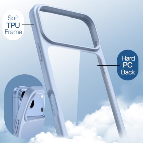 Image of JETech Clear Back Bumper Cover Case for iPhone New Pro, Light Blue
