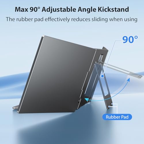 Image of KYY Triple Laptop Screen Extender, 15.6 inch 1080P FHD IPS Dual Portable Extended Monitor, USB C Travel Display for 12-17'' Laptop, 210Rotation & Kickstand, Plug and Play (Windows Only)