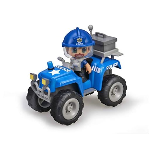 Pinypon Action - Quad con 1 Figura de policía para niños y niñas a Partir de 4 a 8 años, (Famosa 700015582)