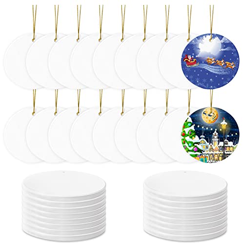 Sublimation Ceramic Ornaments - Bulk Ceramic Discs for Heat Press...