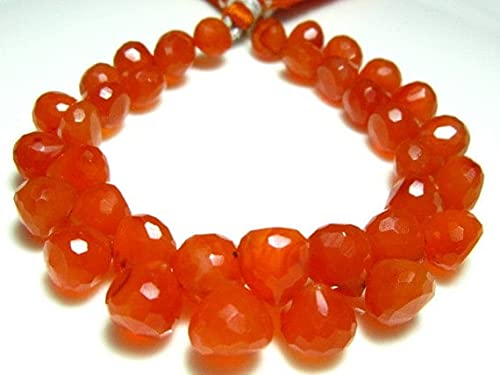 Perles en cornaline facettée oignon pour réparer un collier - 2